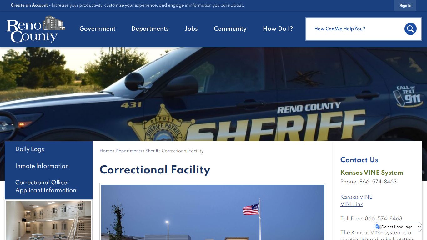 Correctional Facility | Reno County, KS - Official Website